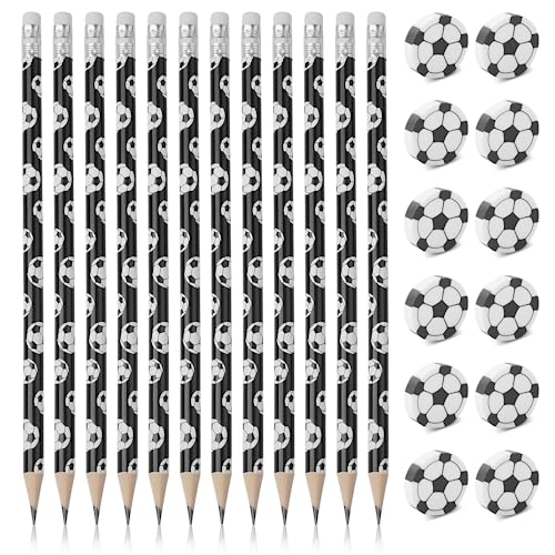 Bleistifte mit Radiergummi, 12 Stück Fußball Bleistift HB mit 12 Radiergummi, Schreiblernbleistift Kleine Lustige Radierer, Holzbleistifte für Schule Schreibwaren Kindergeburtstag Gastgeschenke Bleistifte mit Radiergummi, 12 Stück Fußball Bleistift HB mit 12 Radiergummi, Schreiblernbleistift Kleine Lustige Radierer, Holzbleistifte für Schule Schreibwaren Kindergeburtstag Gastgeschenke
