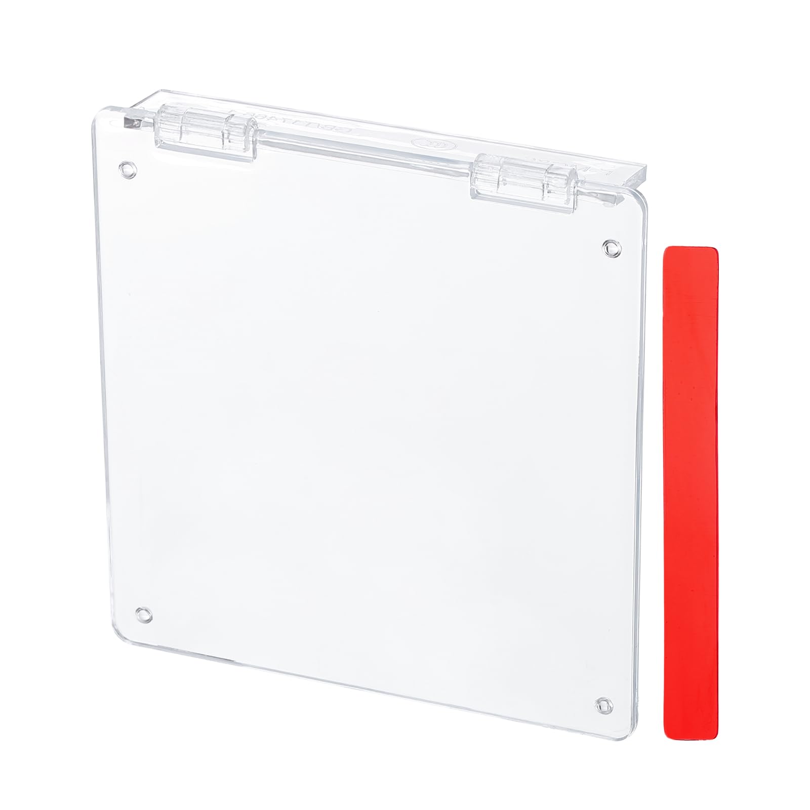 sourcing map Central AC Thermostat Cover Panel (87mm x 91mm) Wired Controller Panel Protection Cover Air Conditioner Thermostat Switch Protector for Home Office, Clear