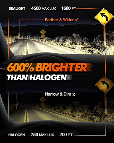 Image of SEALIGHT X2 9006 /HB4 Driving Fog Bulb,H4 Fog Light with Canbus,5 Mins Installation,Pack of 2