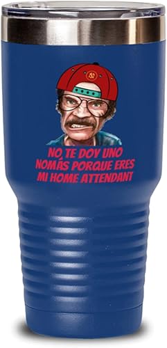 Regalo para home attendant vaso de vino y blanco no te doy una nomas