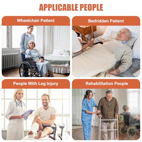 Rhino Valley Gait Belt Transfer Belt for Senior with 7 Handles, 59\" Anti-Slip Transfer Belt for Elderly, Lift Belt with Quick Release Buckle, Medical Nursing Safety Patient Assist, Orange