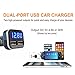 Jebsens 4.8A 24W Dual USB Car Charger Volt Meter Car Battery Monitor with LED Voltage & Amps Display, Cigarette Lighter Adapter, USB Cigarette Lighter Adapter, Compatible for iPhone 15/15 Pro Max