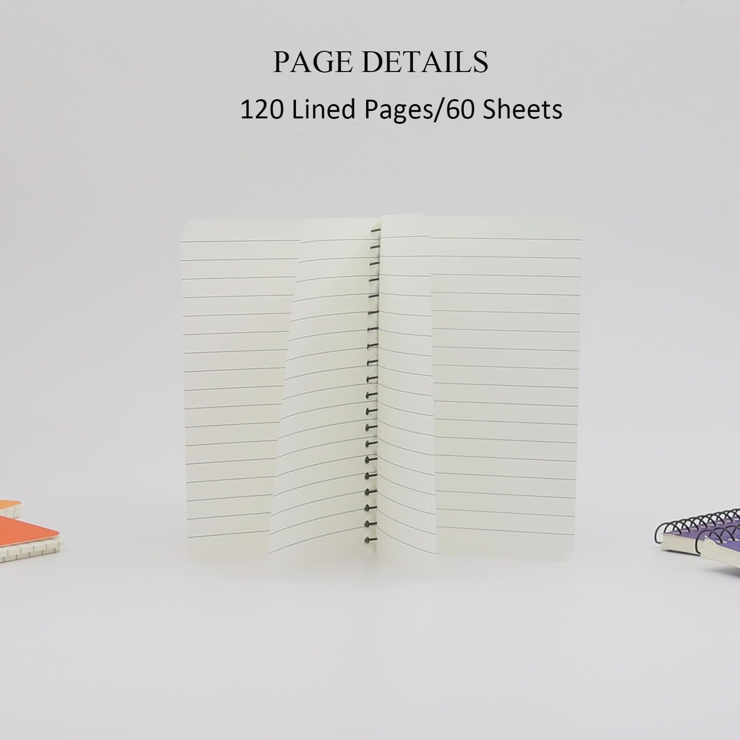 Quanerba 4-Pack Pocket Notebooks Pack Spiral Small Mini A7 Notepads 3x5 inches, Wirebound Notebooks for Office and School Reporters - Image 3