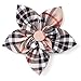 The Worthy Dog Bias Plaid Flower Adjustable Collar Attachment Accessory-Small