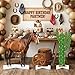 3Pcs Western Cowboy Party Decoration Cowboy Rodeo Cardboard Cutout Wild West Yard Sign with Stakes Horse Photo Booth Prop for Cowboys Birthday Party Western Theme Display Supplies