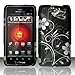 For Motorola Droid 4 XT894 (Verizon) Rubberized Design Cover - White Flowers