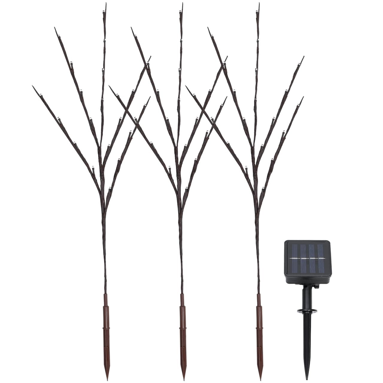 Yardwe Led Tree Branch Lights, 60 Solar Twig Lights for Christmas Decorations Indoor Outdoor Party and Home Decor