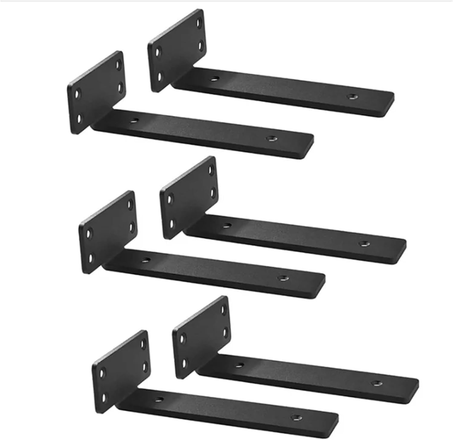 Floating Shelf Brackets 4PCS Floating Shelf Brackets Heavy Duty Cast Iron L Shelves for Kitchen Living Room(3.5mm 15cm)