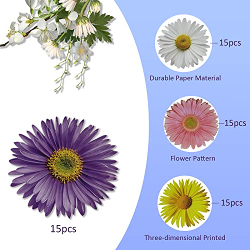 60Pcs Disposable Paper Place Mats, 13”X13” Colorful Sunflower Daisy Table Paper Placemats For Wedding Bridal Baby Shower Party Decorations #TOP2