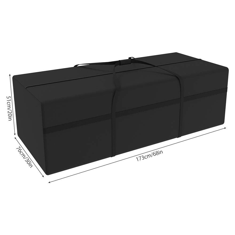 Grand Sac De Rangement Extérieur En Tissu Oxford Imperméable - 52x68x25.5cm - Pour Meubles De Jardin, Coussins, équipement