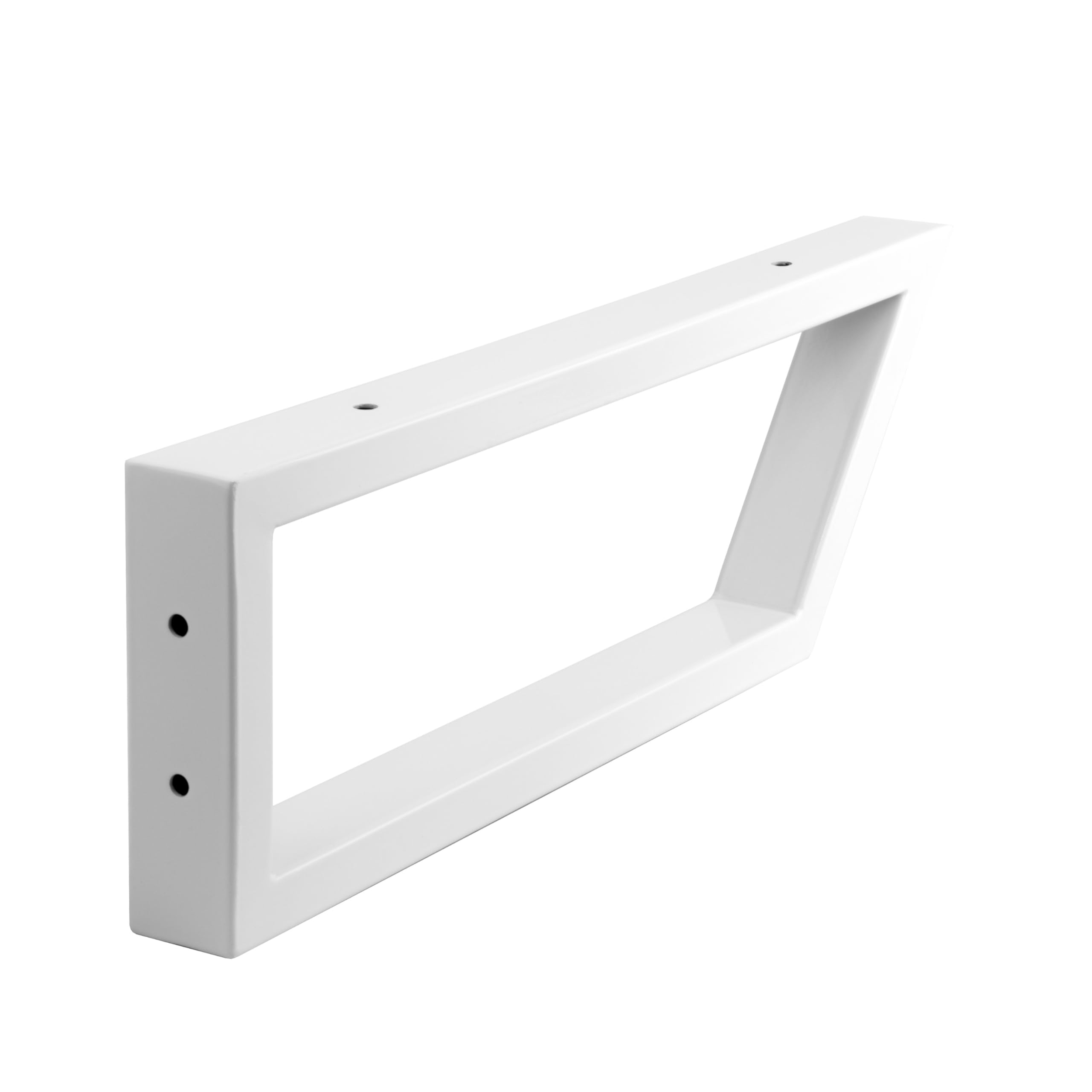 2 soportes de pared para lavabo, soporte para estantería, carga pesada, metal, soporte de pared, toallero, soporte para consola, soporte de esquina, ángulo estable (blanco, 450 mm)