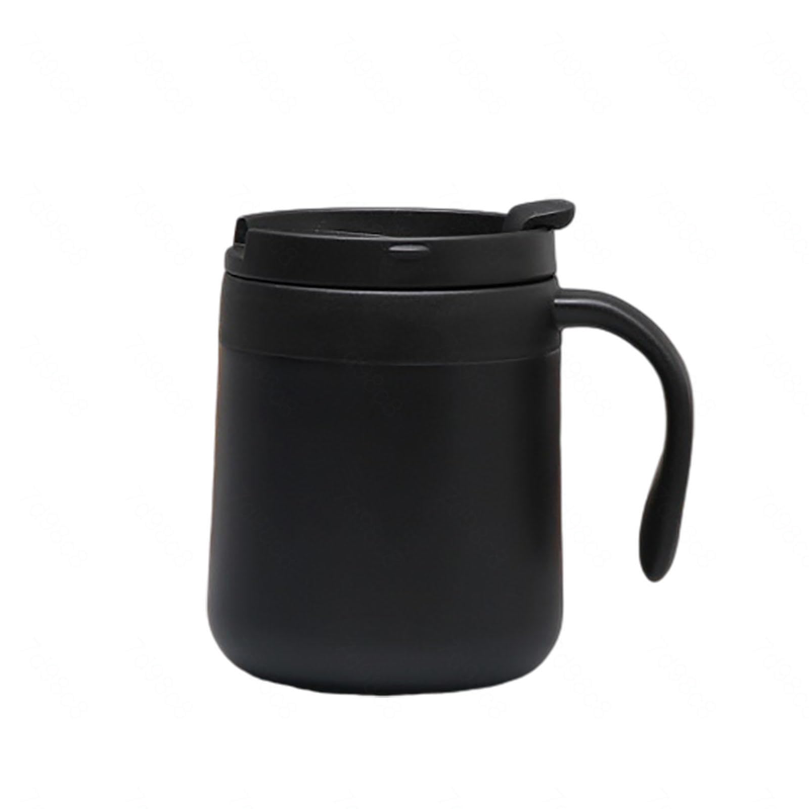 350/500 Ml Doppelwandiger Edelstahl-thermobecher Griff Kalte Heiße Getränke, Bpa-freie Isolierte Pulverbeschichtete Kaffeetasse, Büro Im Freien,D-350ml