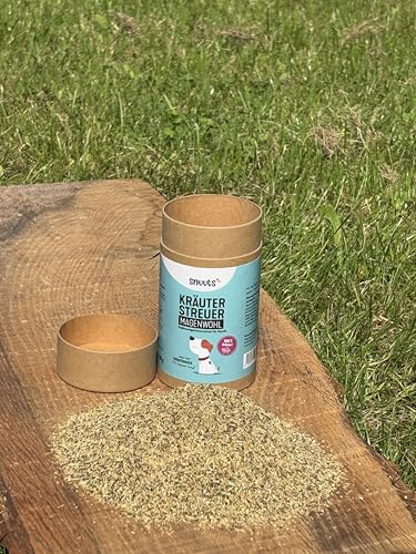 snuuts Kräuterstreuer Magenwohl 125g, empfindlicher Magen, Kamille, Melisse, Fenchel, Topping für das Wohl vom Hund, Natürlich ohne Zusätze