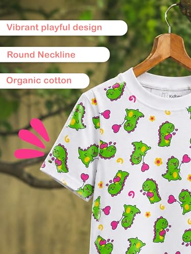 Image of Kidbea Kids Cotton Clothing Set | Ultra-Soft Printed Half Sleeve T-shirt & Shorts Set Comfort Fit Casual Wear for Boys & Girls