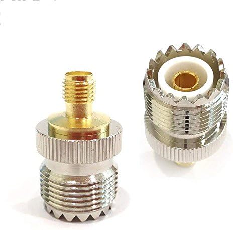 TengKo RF Coaxial Coax Adapter SMA Female to UHF Female SO239 Connector(2PCS)
