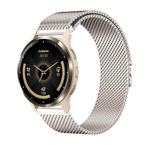 Koazon bV^ 18mm rvoh Garmin Venu 3S/2S/Vivoactive 4SɑΉ XeXX`[C[v ߉\ȃNCbN[XXgbv Forerunner 265S/255S/255S Musicp