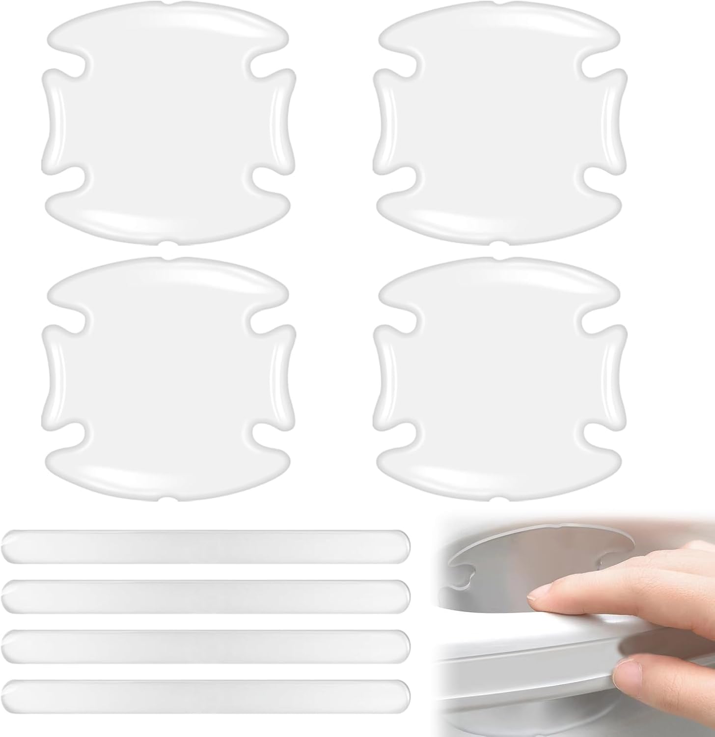 JIAHAI 8PCS Fil Autocollant Poignée Portière Voiture Pour Land Rover Range Rover Velar 2017