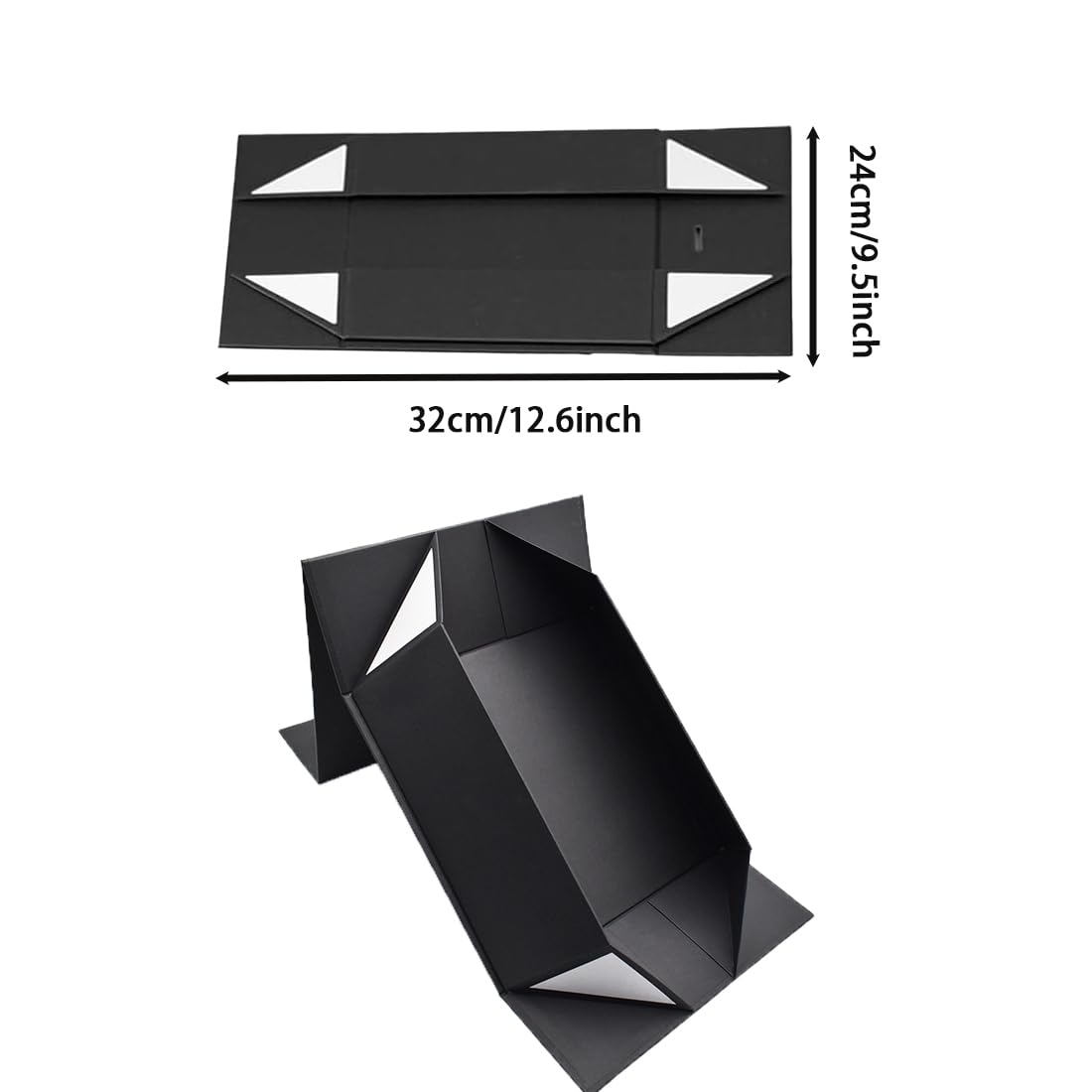 Scatole regalo con coperchio per regali, 23 x 17 x 7 cm, con nastro e chiusura magnetica, grande chiusura per Natale, Hanukkah, festa del papà, matrimoni, compleanni, regali per sposi (8 confezioni