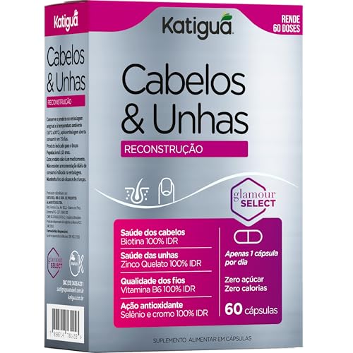 KATIGUÁ Cabelos E Unhas Com Biotina Zinco Quelato Vitamina B6 Selênio E Cromo Katiguá 60 Cápsulas Rí