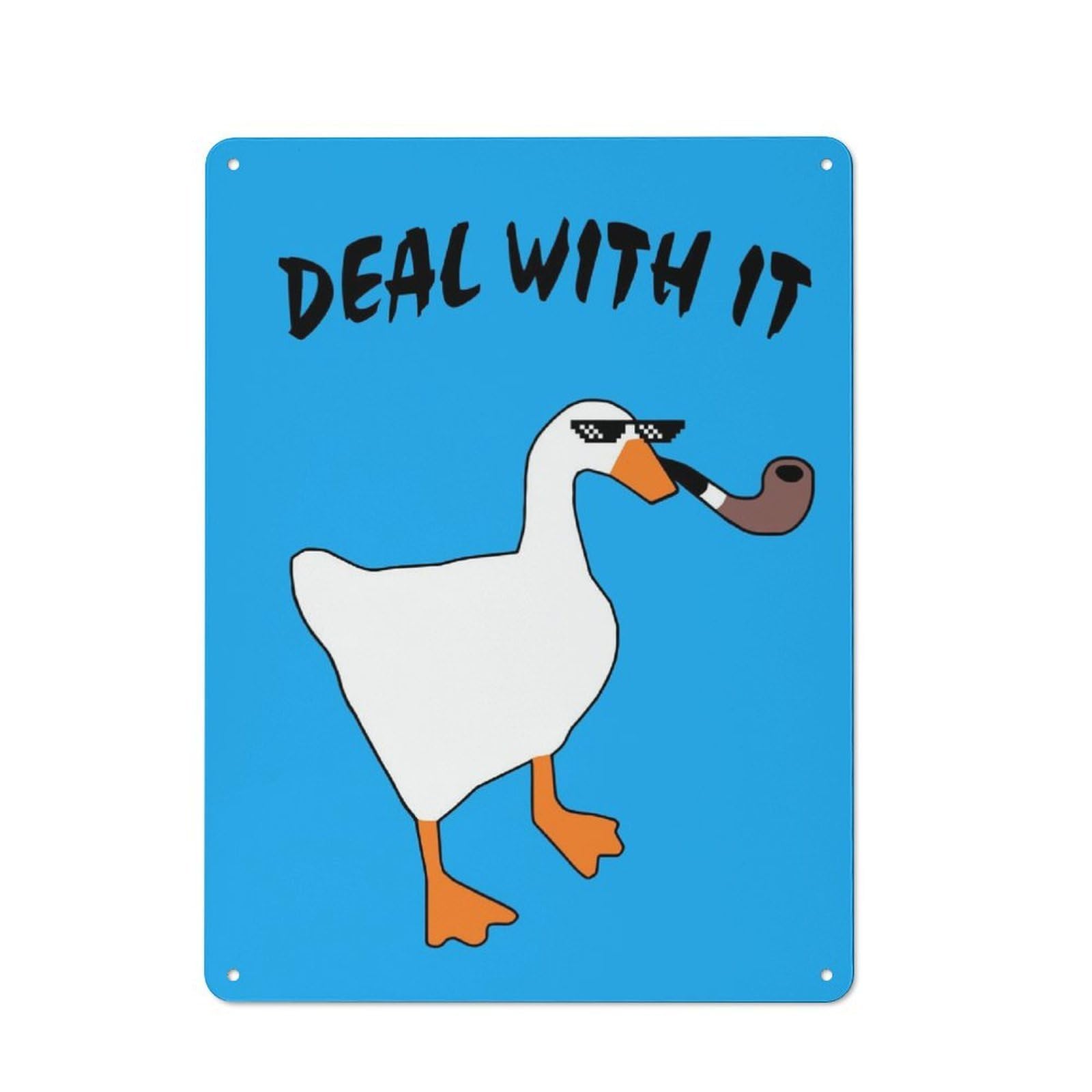 Junmoney Untitled Goose Deal Ducks Kitchen Metal Sign With Design 40X30cm, Cosy Kitchen Wall Decor For Coffee Bar, Kitchen, Bistro Or Tea Corner