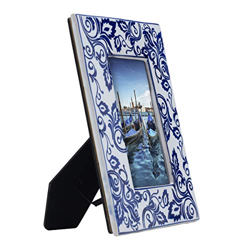 Mikasa Paisly Ceramic Frame, 4X6-Inch, Blue And White #TOP3