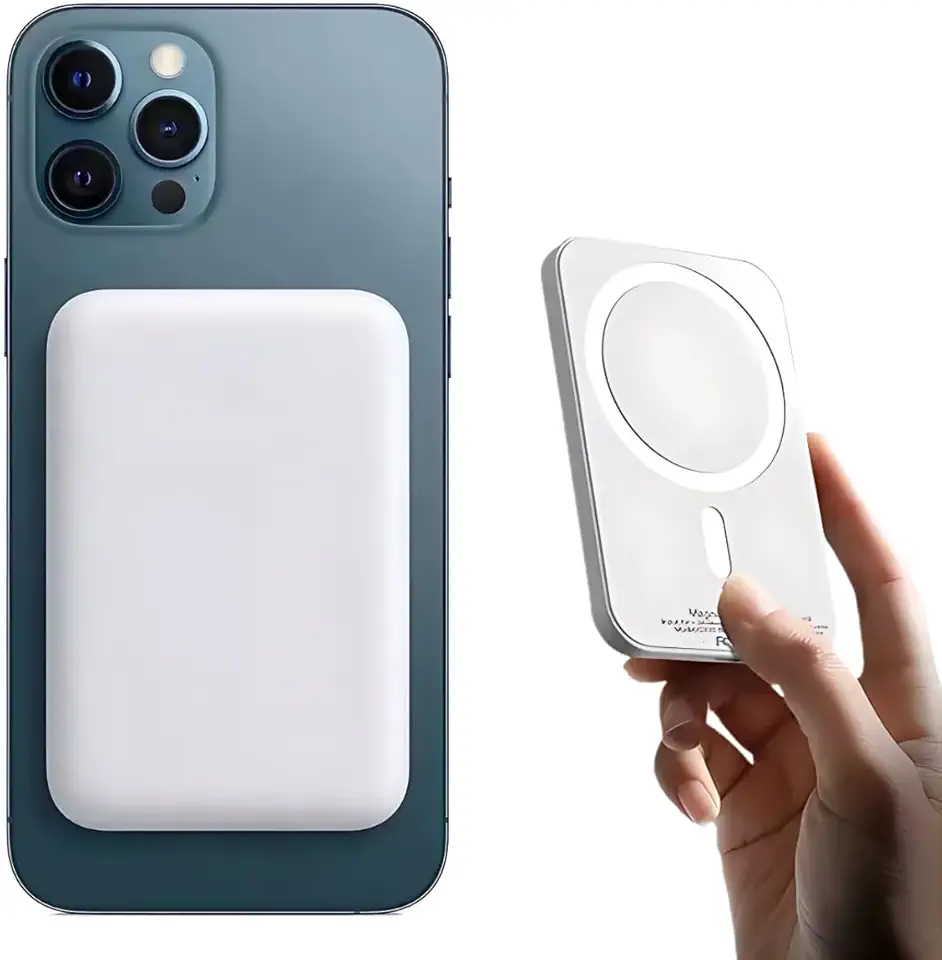 Power Bank 5000mAh Sem Fio Magnético Turbo com Carga Rápida Compatível XR 11 12 13 14 Pro Max MagSafe