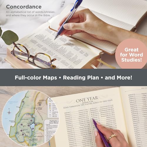 Image of KJV Note-taking Bible, Large Print Special Edition, Journal Space, Reading Plan, Maps, Concordance, King James Version Holy Bible, Amelia Sage Floral, 10.8 pt. (KJV Note-taking Loveall Edition)