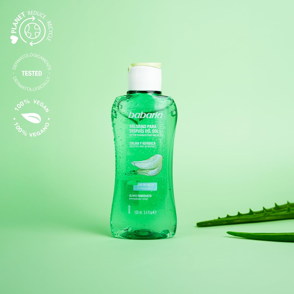 Babaria - After Sun Aloe Vera efekt lodu | Krem nawilżający do twarzy dla mężczyzn i kobiet z efektem lodu | Krem do twarzy dla mężczyzn i kobiet | Krem do twarzy z aloesem