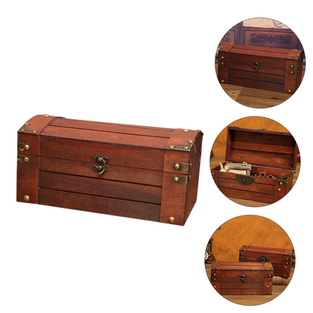 LALAFINA Vintage Aufbewahrungsbox, Braune Retro Schatzkiste