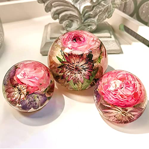 8Pcs Sphere Resin Molds Silicone, Baborui Upgraded 3D Seamless Ball Shapes Silicone Molds For Resin Casting, Large Globe Epoxy Resin Molds For Home Decor, Flowers Preservation #TOP6
