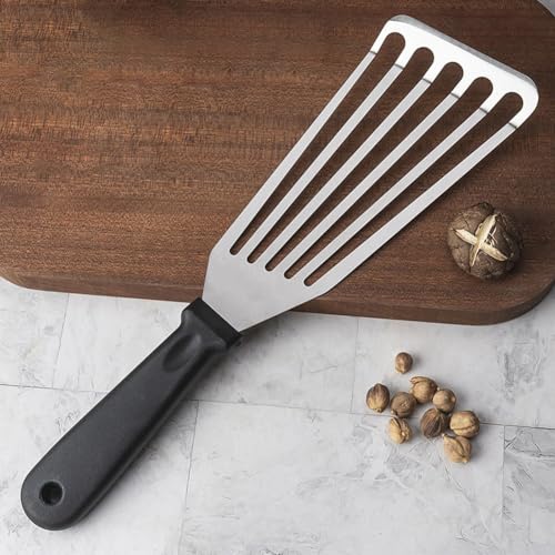 Durable Stainless Steel Fish Turner, Versatile Kitchen Frying Tool with Wooden Handle for Effortless Cooking - Image 3