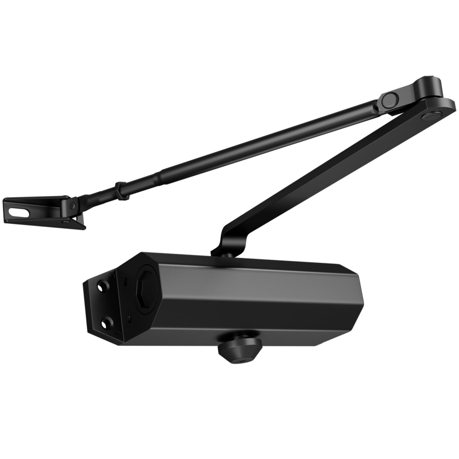 Ougourim Door Closers Commercial Heavy Duty Automatic Door Closer Residential Grade 3 Spring Hydraulic Door Closer Black