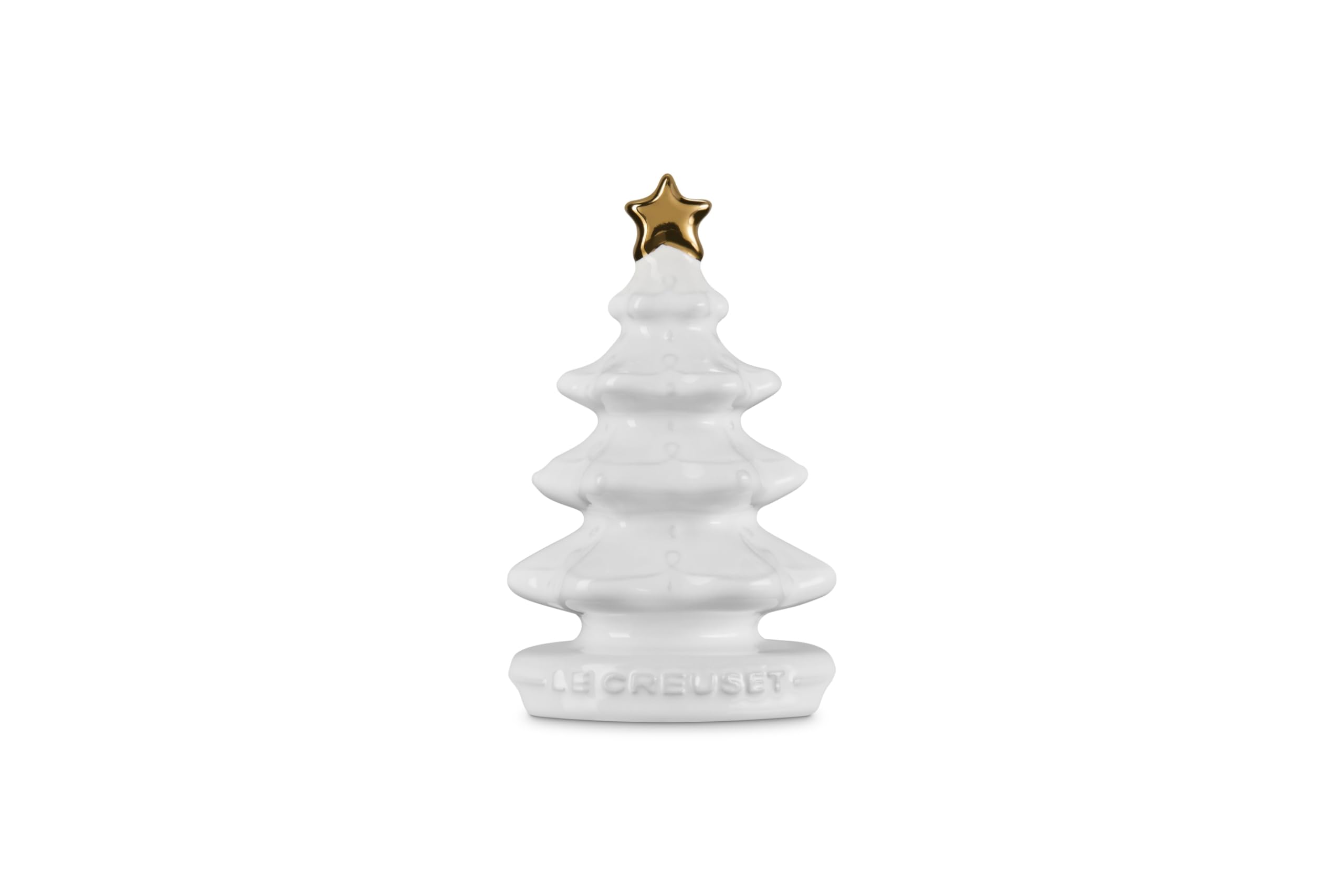Le Creuset Stoneware Christmas Tree Pie Vent, 3 inch, White