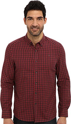 Kenneth Cole Men's Checkered Long-Sleeve Button-Front Shirt