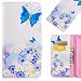Produktbild LEMORRY Hülle für Samsung Galaxy Note8 Hülle Tasche Ledertasche Flip Beutel Haut Schutz Magnetisch SchutzHülle Weich Silikon Cover Schale für Galaxy Note8, Eleganter Schmetterling