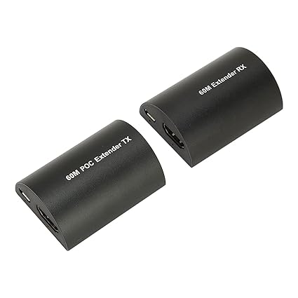 EXCLUZO HD Multimedia Interface Extender, Aluminum Alloy 1080P Stable Plug and Play HD Multimedia Interface KVM Extender 197ft/60M for HD STB DVD for PS3 (EU Plug)