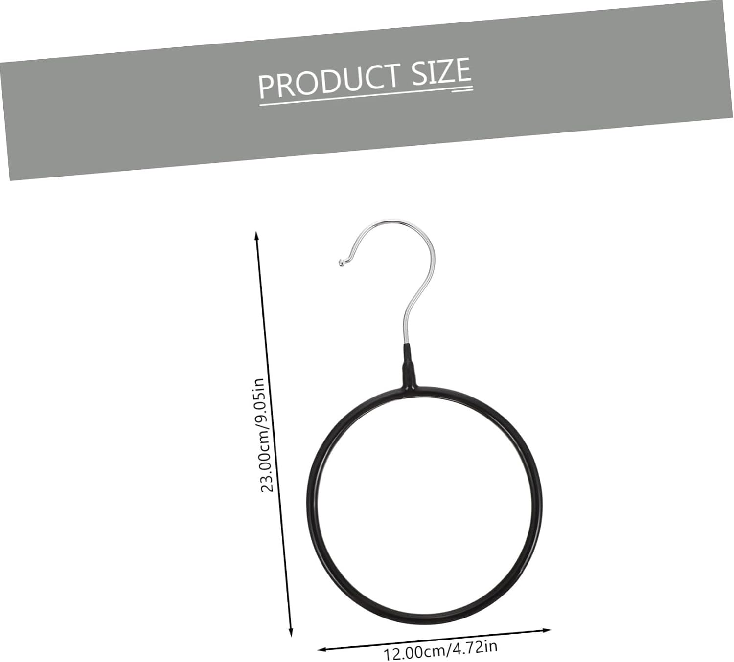 Uonlytech 8pcs Black Iron Scarf Hanger Tie Holder Round Multi-Functional Closet Organizer for Scarves Neckties Shawls Storage Rack