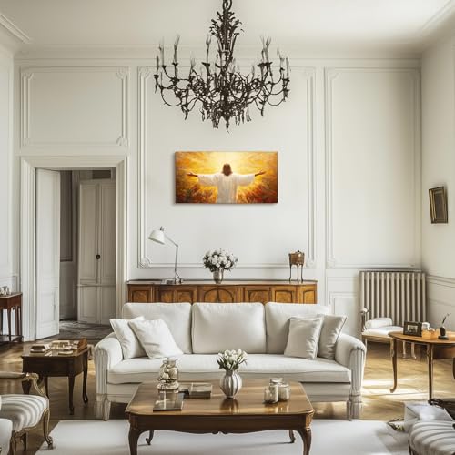 Tableau décoration maison Jésus 50x100 cm pour salon et chambre moderne chrétienne - 6