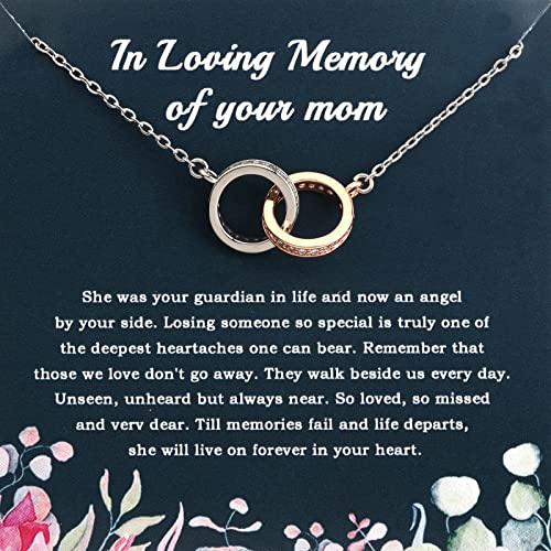 Cadeau commémoratif maman bijou cercles entrelacés pour apaiser le deuil