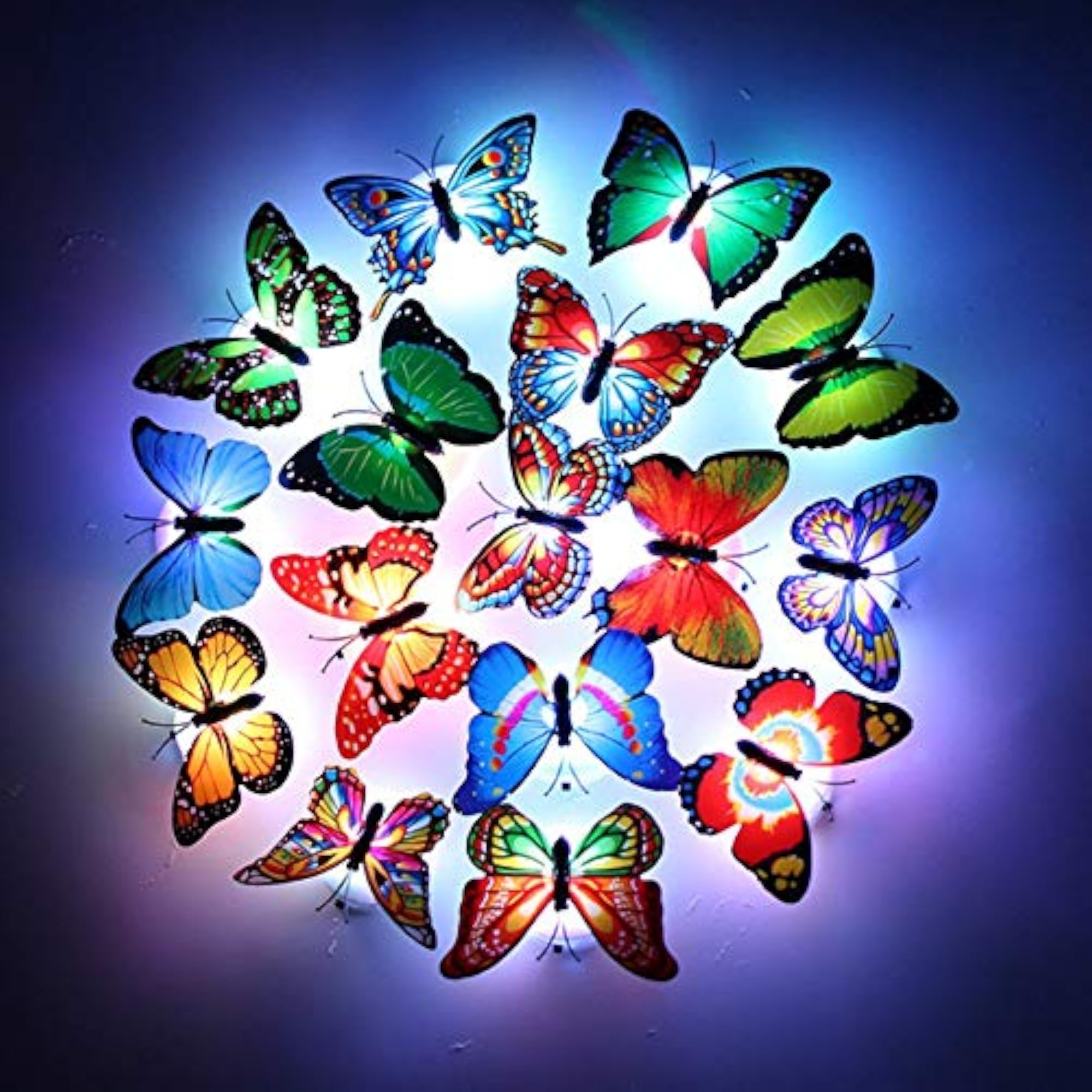 LED Lights Butterfly 3D Wall Stickers