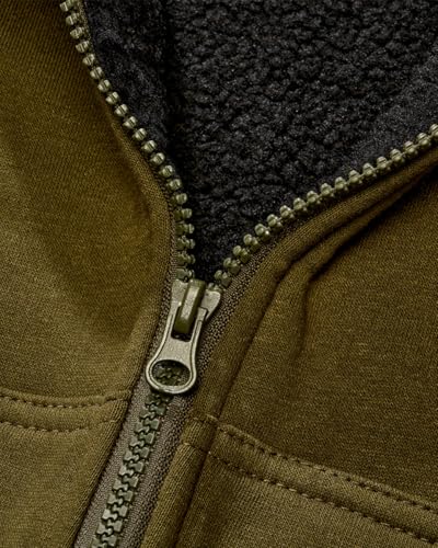 Felpa Con Cappuccio Di Brandit - Sweatjacket Teddylining - S A 5XL - Uomo - Verde Oliva - 4