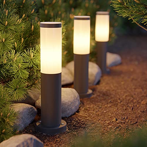 Borne d'éclairage PORU ledscom.de avec piquet E27 anthracite x3 - 6