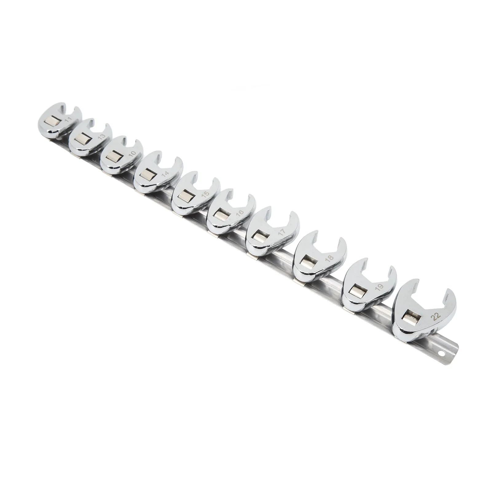 Xuczhai One Color Crows Foot Wrench Set 10Mm To 22Mm Sizes Metric Nut For 3/8In Drive Ratchet Car Maintainence
