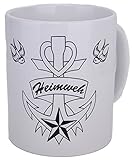 Küstenluder Tasse Heimweh Schwalben Kaffebecher (Weiß mit schwarzem Motiv)