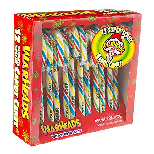 Warheads Super Sour Wild Berry Flavoured Candy Cane - 12 Cane Pack