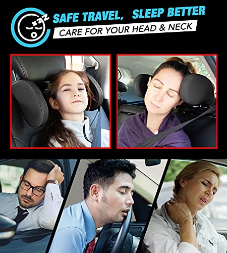 Jzcreater Car Headrest Pillow, Head Neck Support Pillow, Car Seat Headrest For Kids, 180° Adjustable U Shaped Car Sleeping Pillow Cushion For Kids Adult (Black Plaid) #TOP5