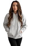 Women’s EMF Protection Zip up Hoodie – Faraday Silver Fiber Radiation Shielding Sweatshirt Blocks 5G, WiFi & Cell Tower EMF