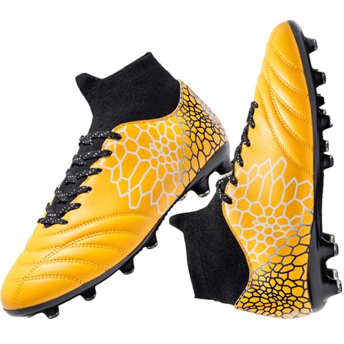 DGJG Soccer Cleats Yellow Black Silver
