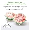 POTALL Silicone Stretch Lid, Silicone Covers for Bowls, Reusable Durable Food Storage Lid, Eco Lids, Suitable for Containers of Different Sizes and Shapes, Freezer Safe, 6 transparent & 6 blue (12PCS) #1
