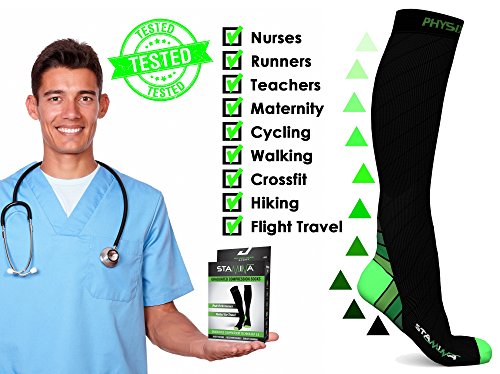 Image of Physix Gear Compression Socks 20-30 mmHg - Men & Women - Running, Nurses, Shin Splints, Flight, Travel